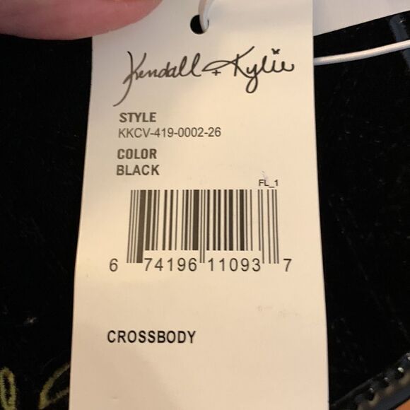 Kendall and Kylie black velvet and red shiny Crossbody and or make up bags. NWT - Picture 12 of 13